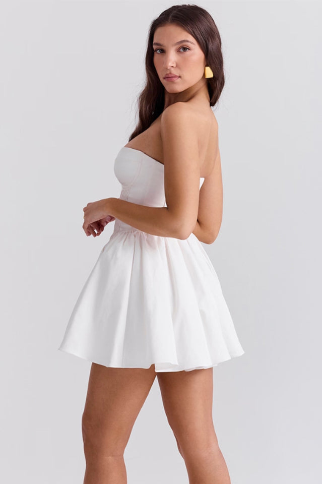 Strapless Corset A-Line Mini Dress
