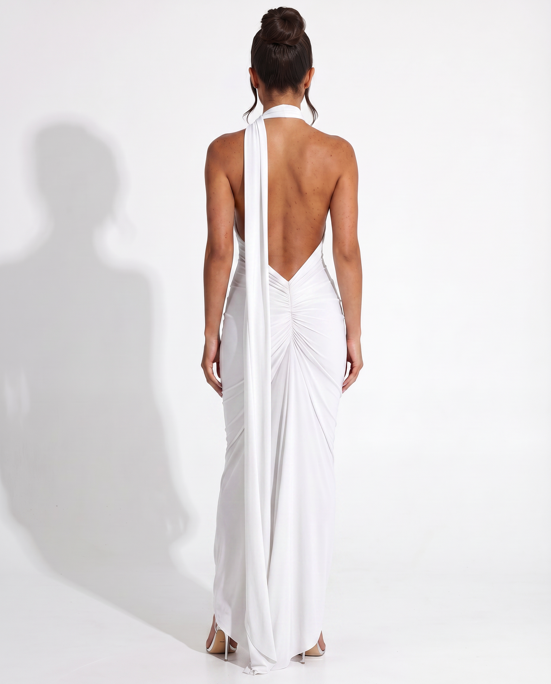 One-Shoulder Fishtail Maxi Dress