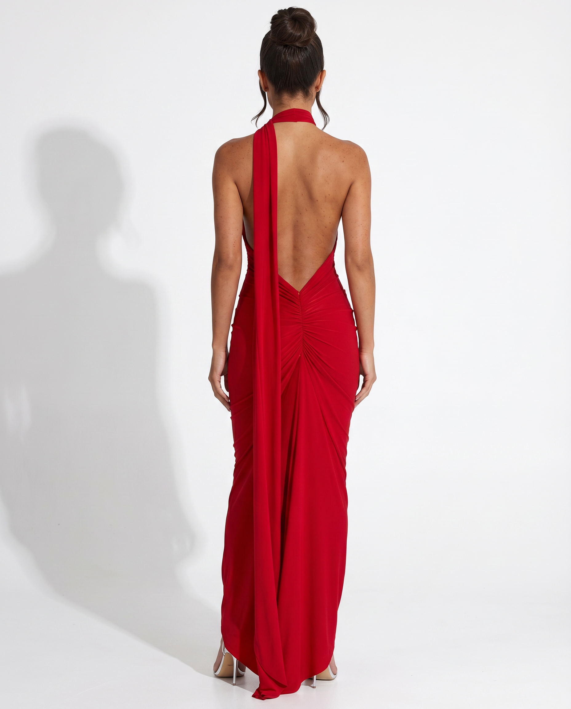 One-Shoulder Fishtail Maxi Dress