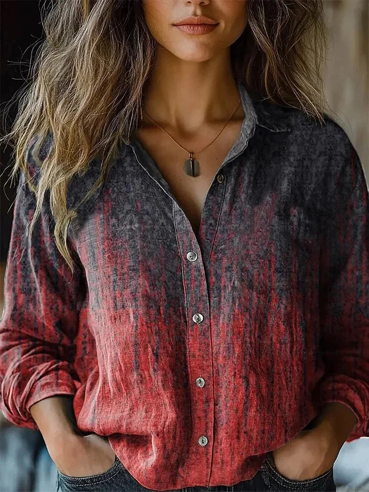 Paisley Button-Down Blouse
