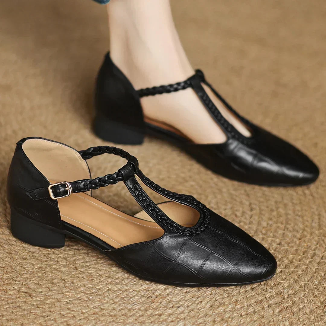 Leather Mary Jane Flats