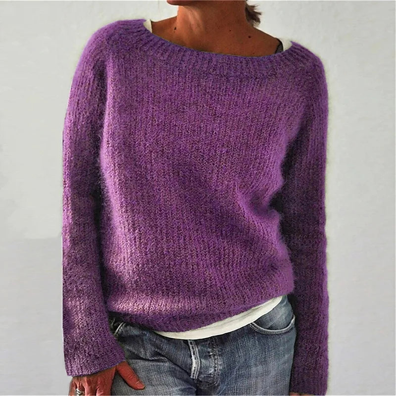 Brushed Boat Neck Pullover