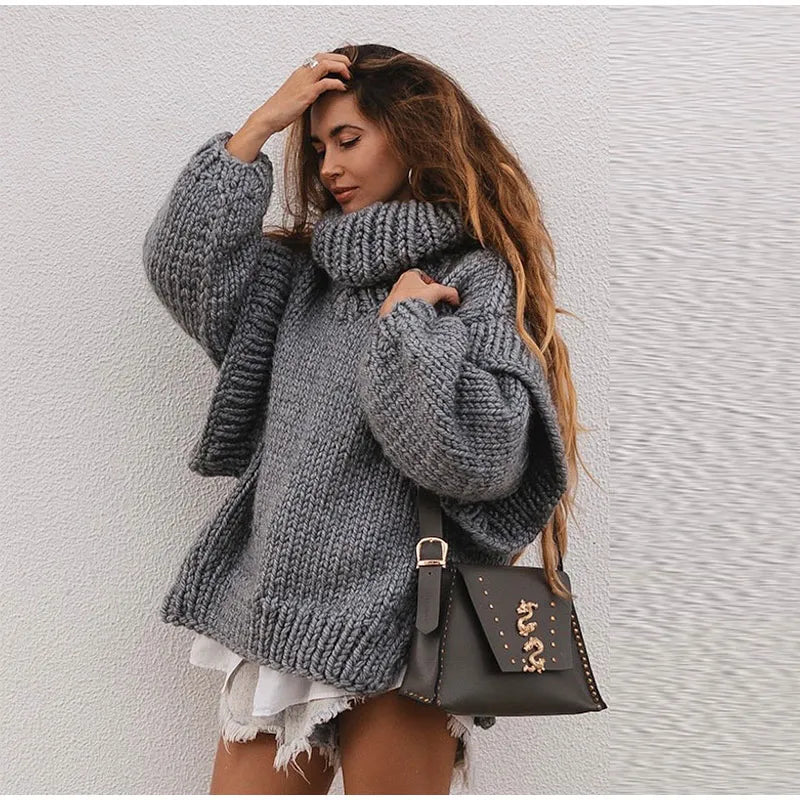 Chunky Knit Turtleneck Jumper