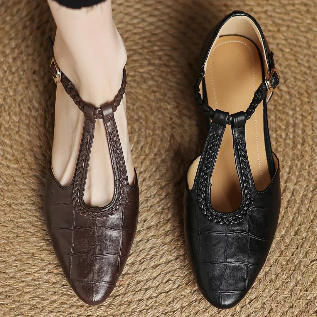 Leather Mary Jane Flats