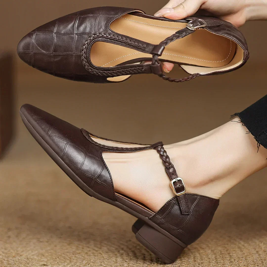 Leather Mary Jane Flats