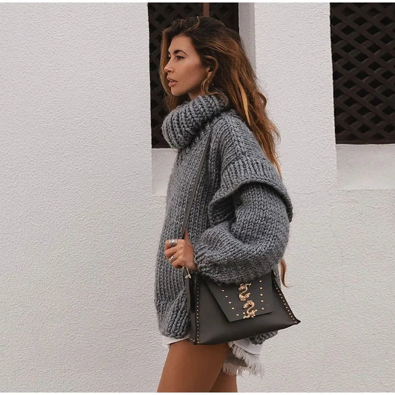 Chunky Knit Turtleneck Jumper