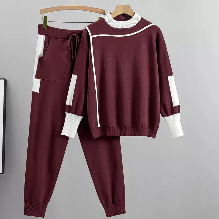 Colourblock Knit Lounge Set