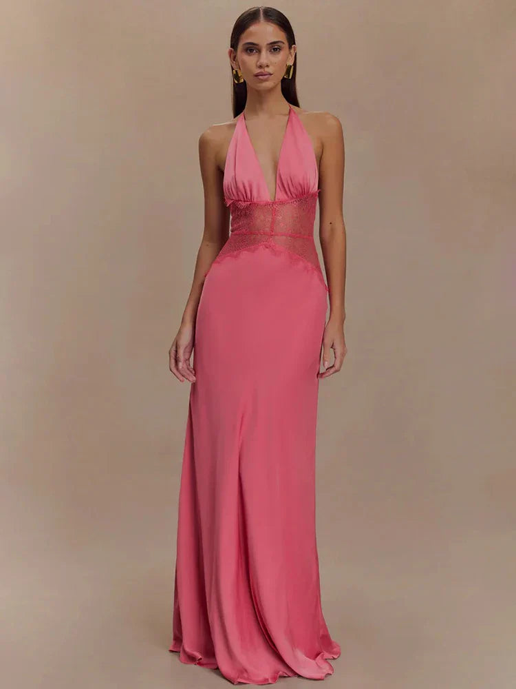 Backless Stretch Maxi Dress