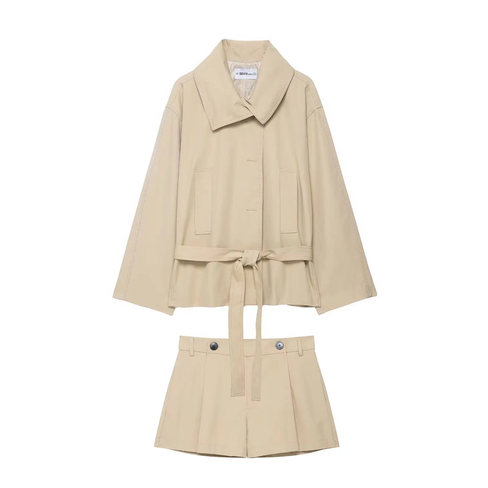 Cropped Jacket & Tailored Shorts Set