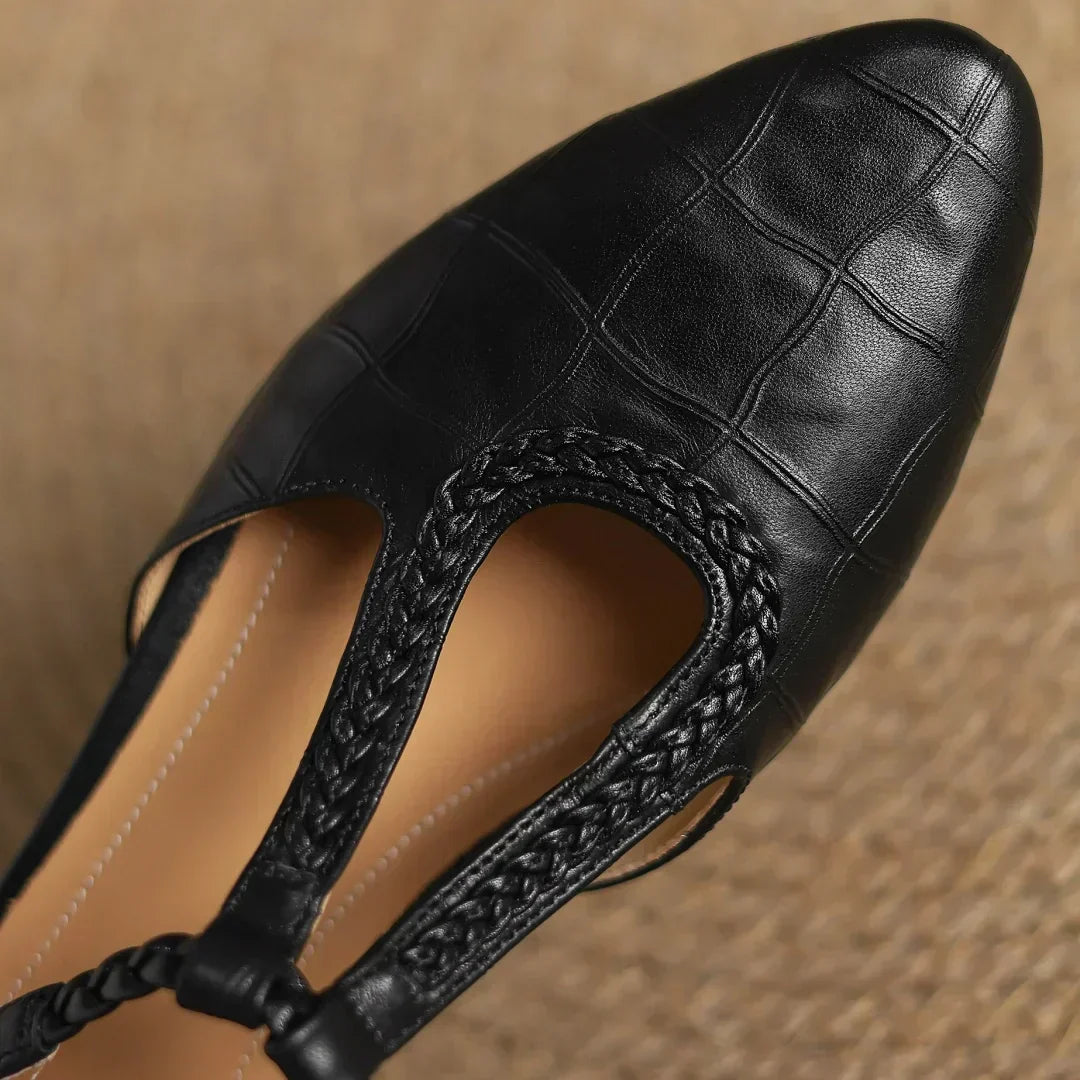 Leather Mary Jane Flats