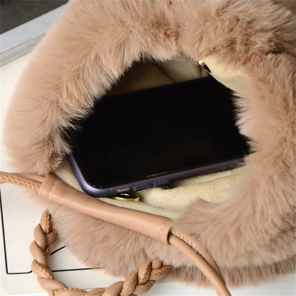 Teddy Plush Shoulder Bag