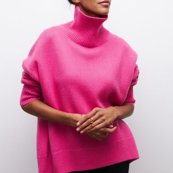 Oversized Turtleneck Knit Jumper
