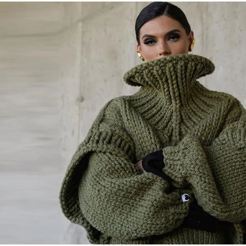 Chunky Knit Turtleneck Jumper