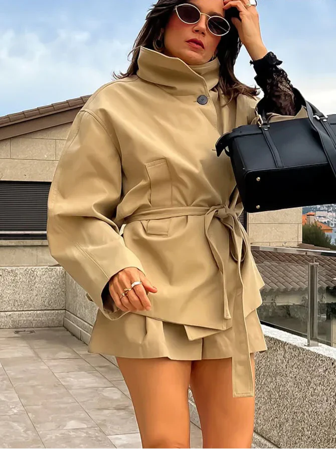 Cropped Jacket & Tailored Shorts Set