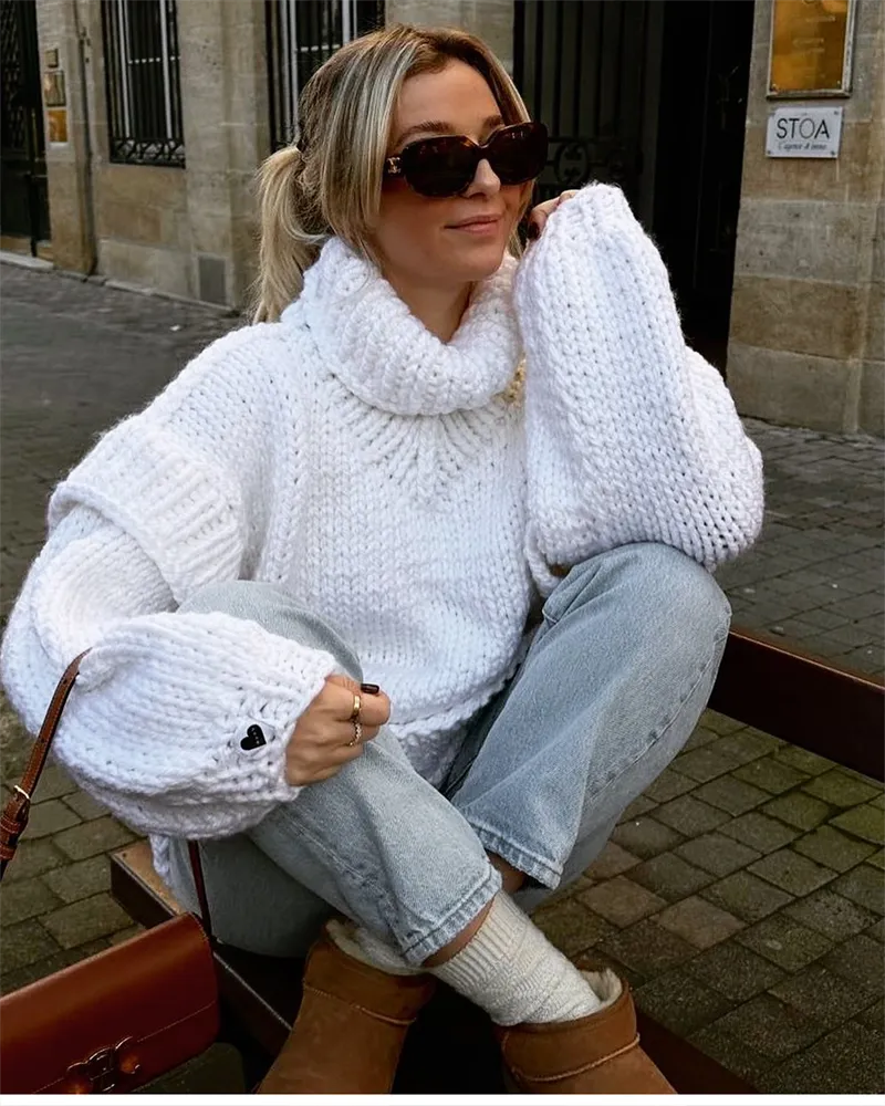 Chunky Knit Turtleneck Jumper
