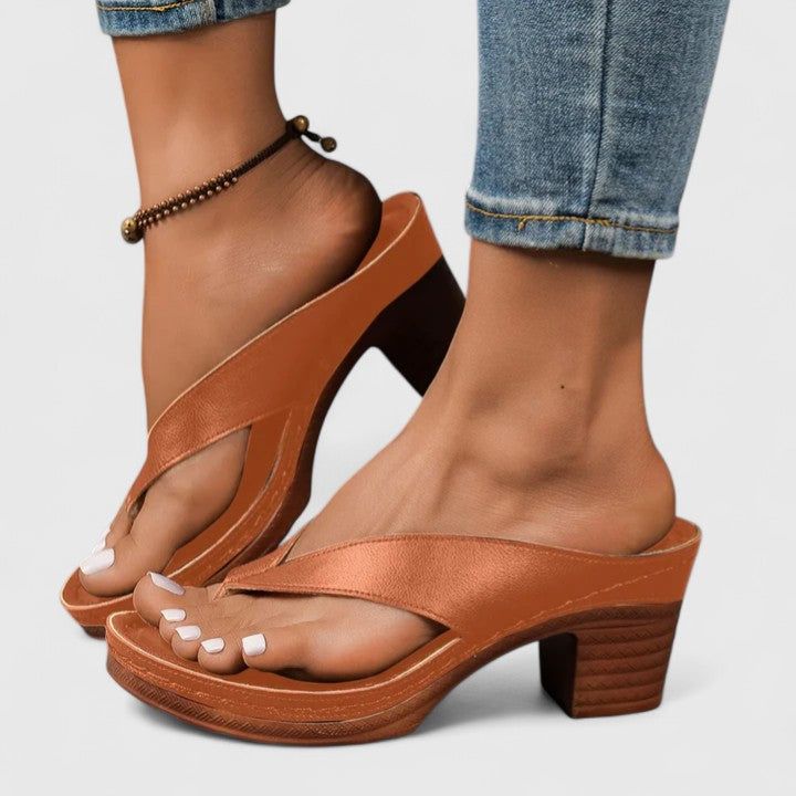Toe-Post Block Heel Sandals
