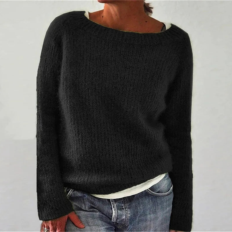 Brushed Boat Neck Pullover