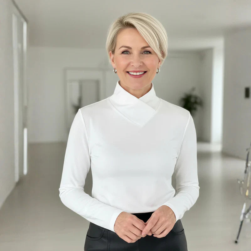 Fitted Long Sleeve Turtleneck Top