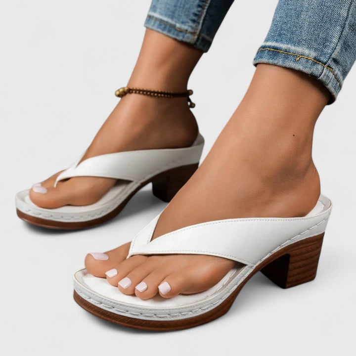 Toe-Post Block Heel Sandals