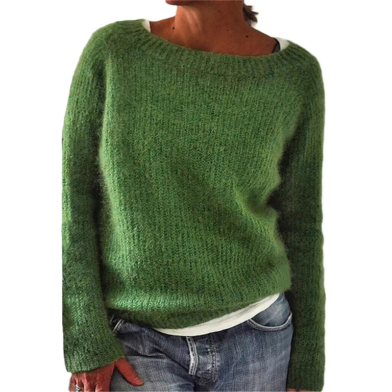Brushed Boat Neck Pullover