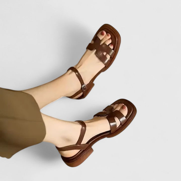 H-Band Ankle Strap Flat Sandals