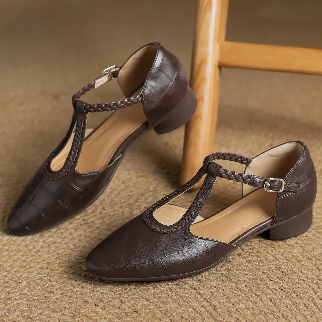 Leather Mary Jane Flats