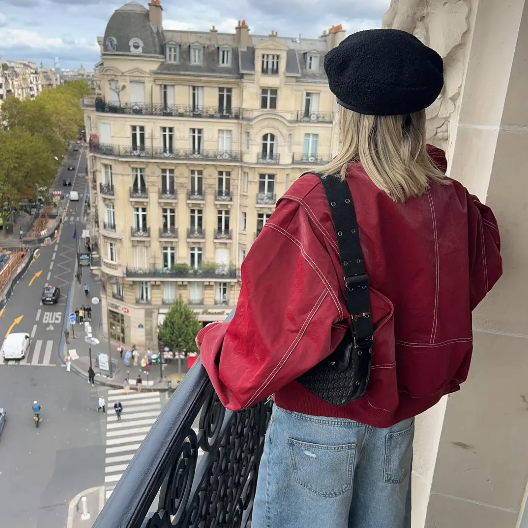 Odilie™ | Oversized leather jacket