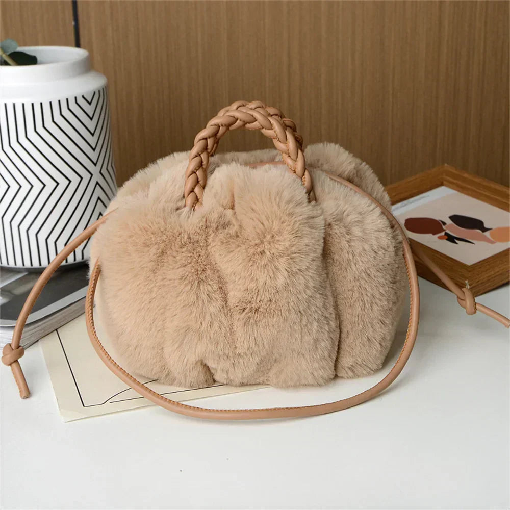 Teddy Plush Shoulder Bag