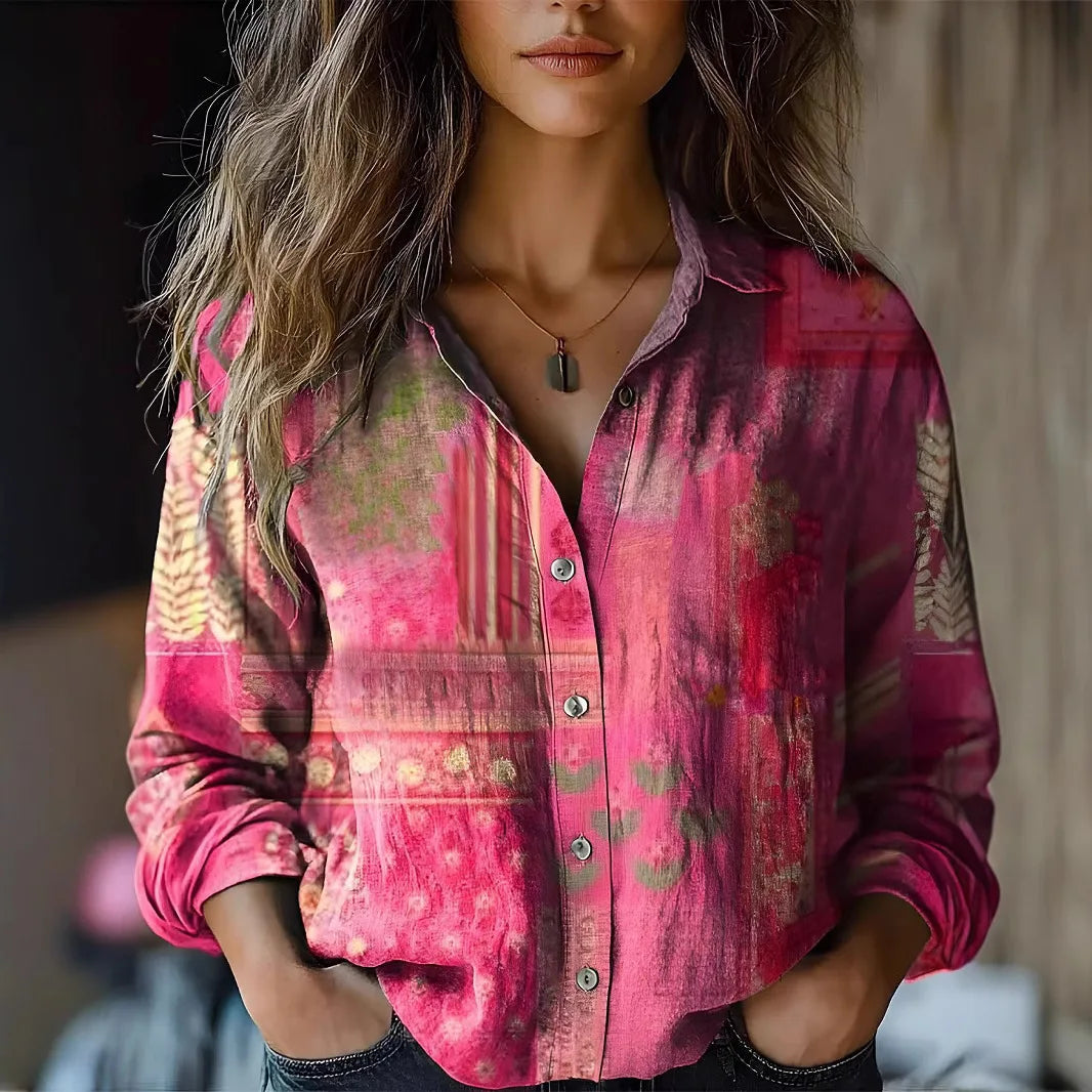 Paisley Button-Down Blouse