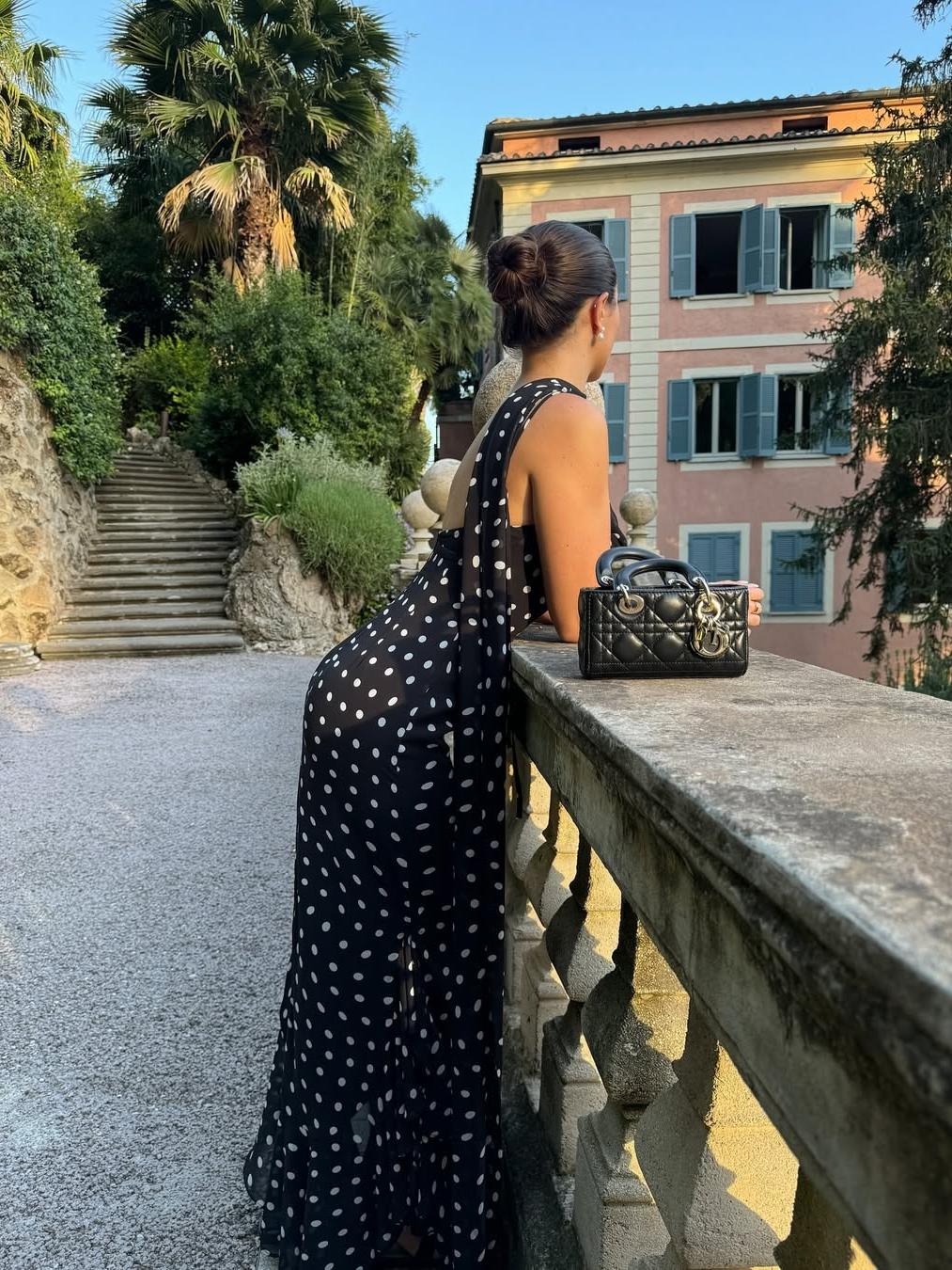 Ruffle Trim Maxi Dress