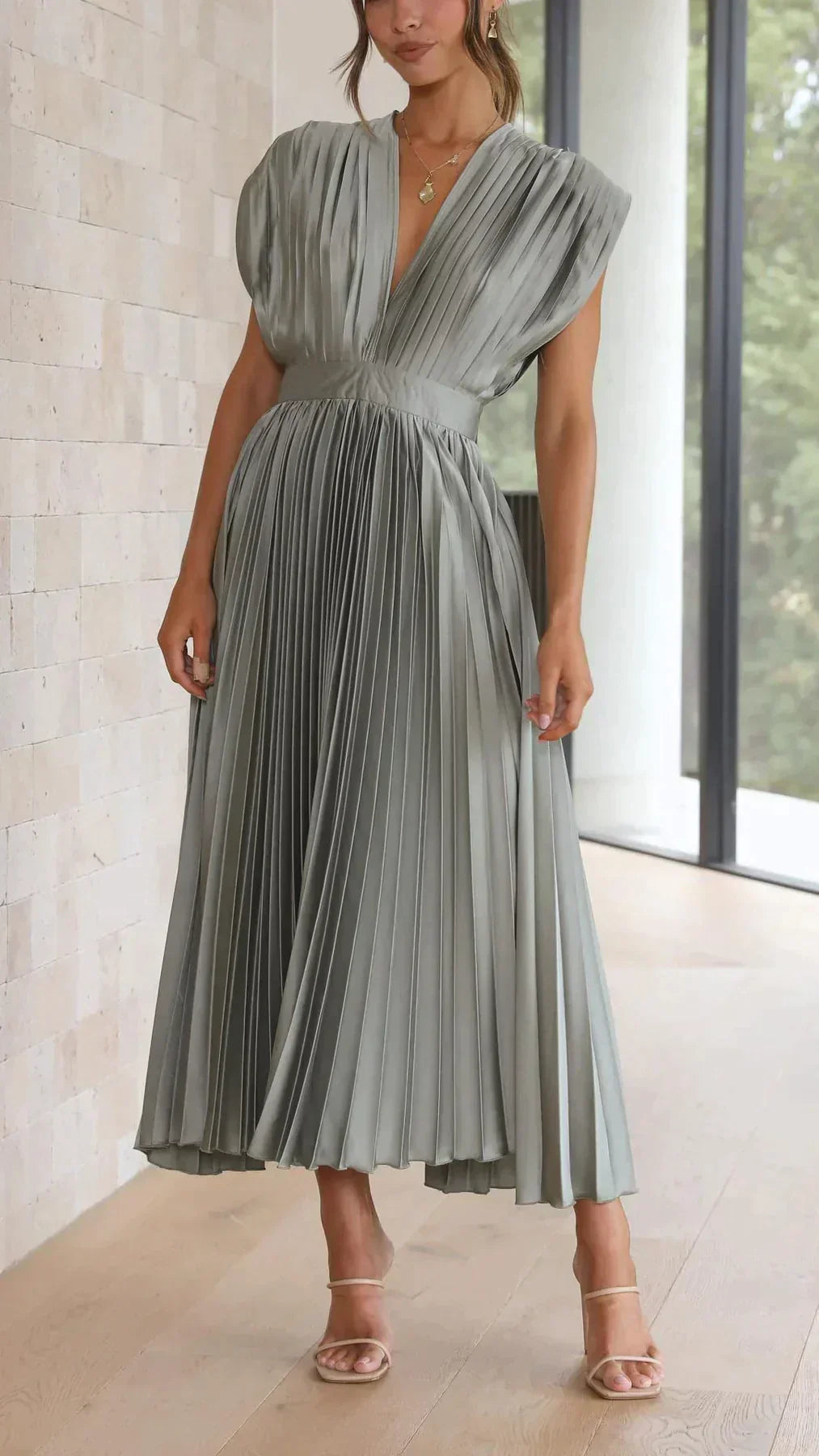 Pleated Swing Dress