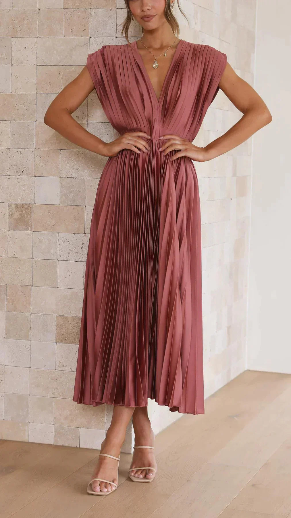 Pleated Swing Dress