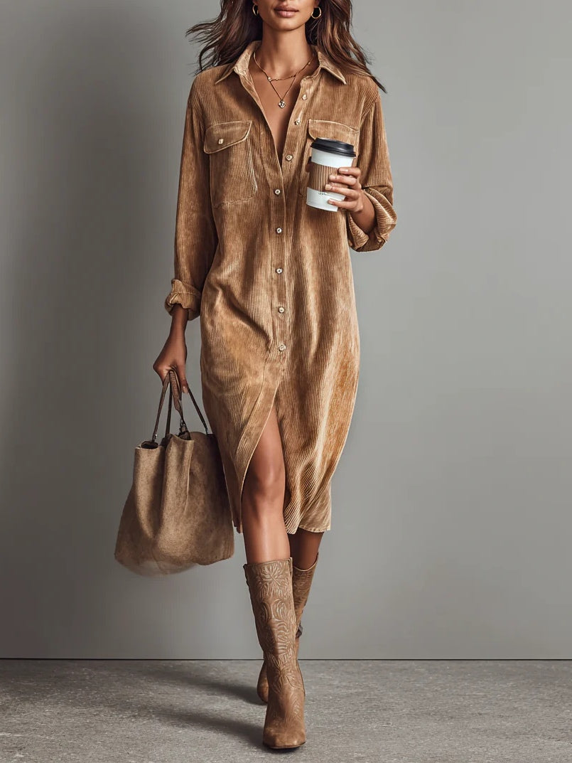Fit-and-Flare Midi Dress