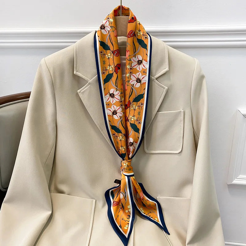 Graphic Floral Neck Scarf