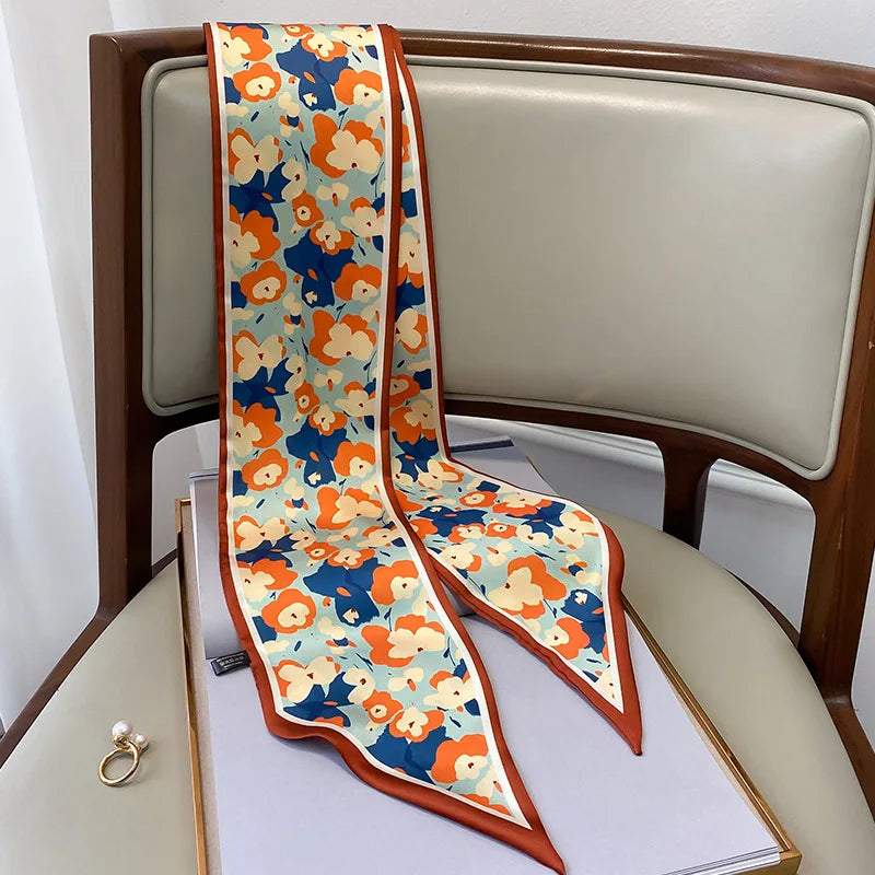 Graphic Floral Neck Scarf