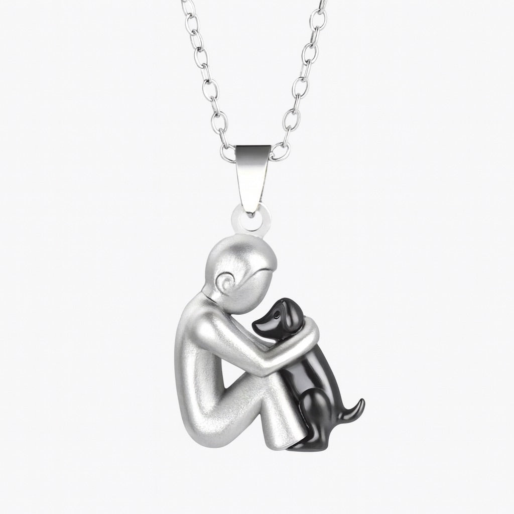 Dog Hug Pendant Necklace