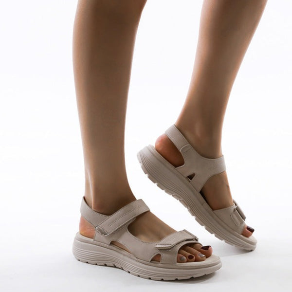 Adjustable Strap Platform Sandals — women's platform sandals, view 4 by Emyri