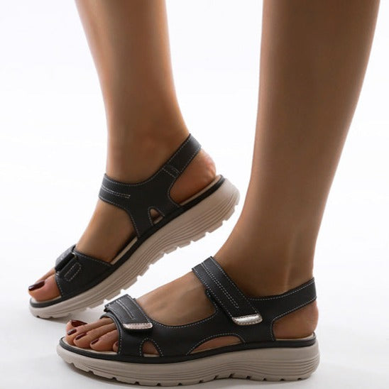 Adjustable Strap Platform Sandals — women's platform sandals, view 6 by Emyri