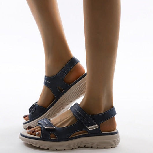 Adjustable Strap Platform Sandals — women's platform sandals, view 7 by Emyri