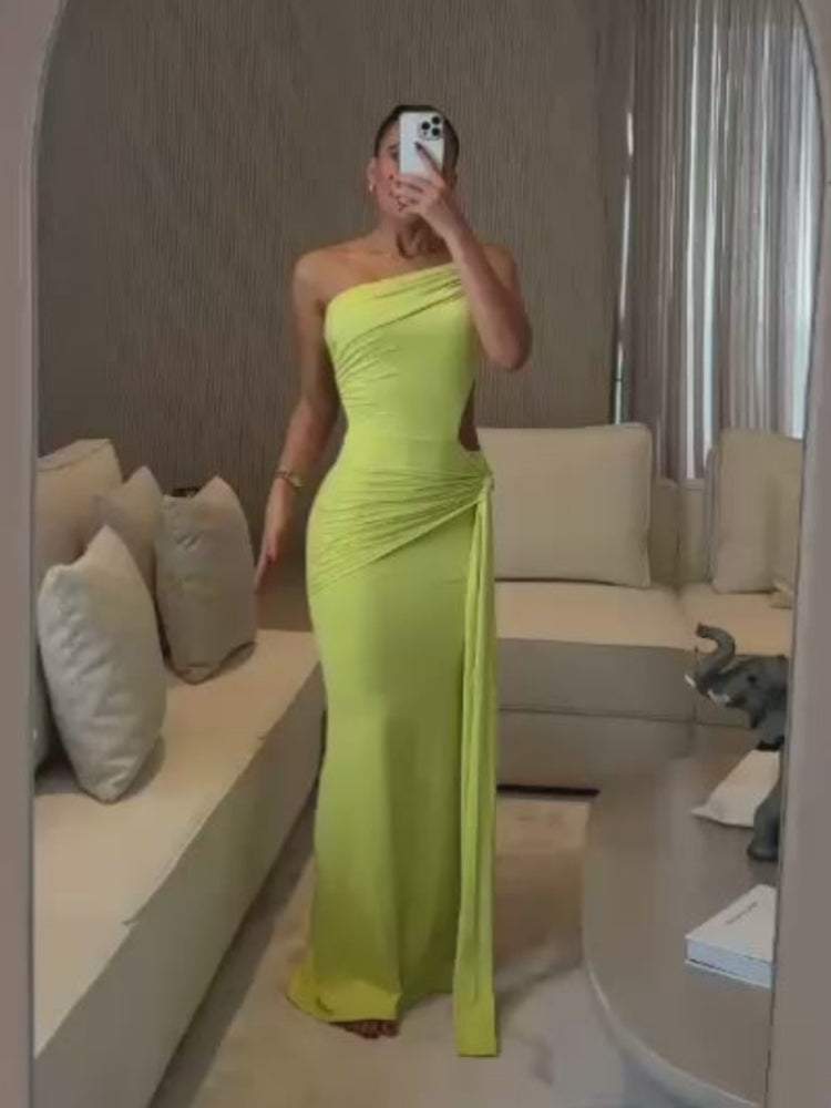 Asymmetric Cutout Maxi Dress — women's maxi dress, view 10 by Emyri