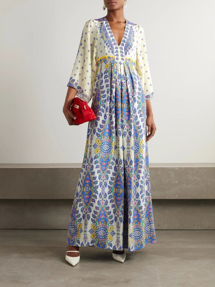 Printed Loose Maxi Dress