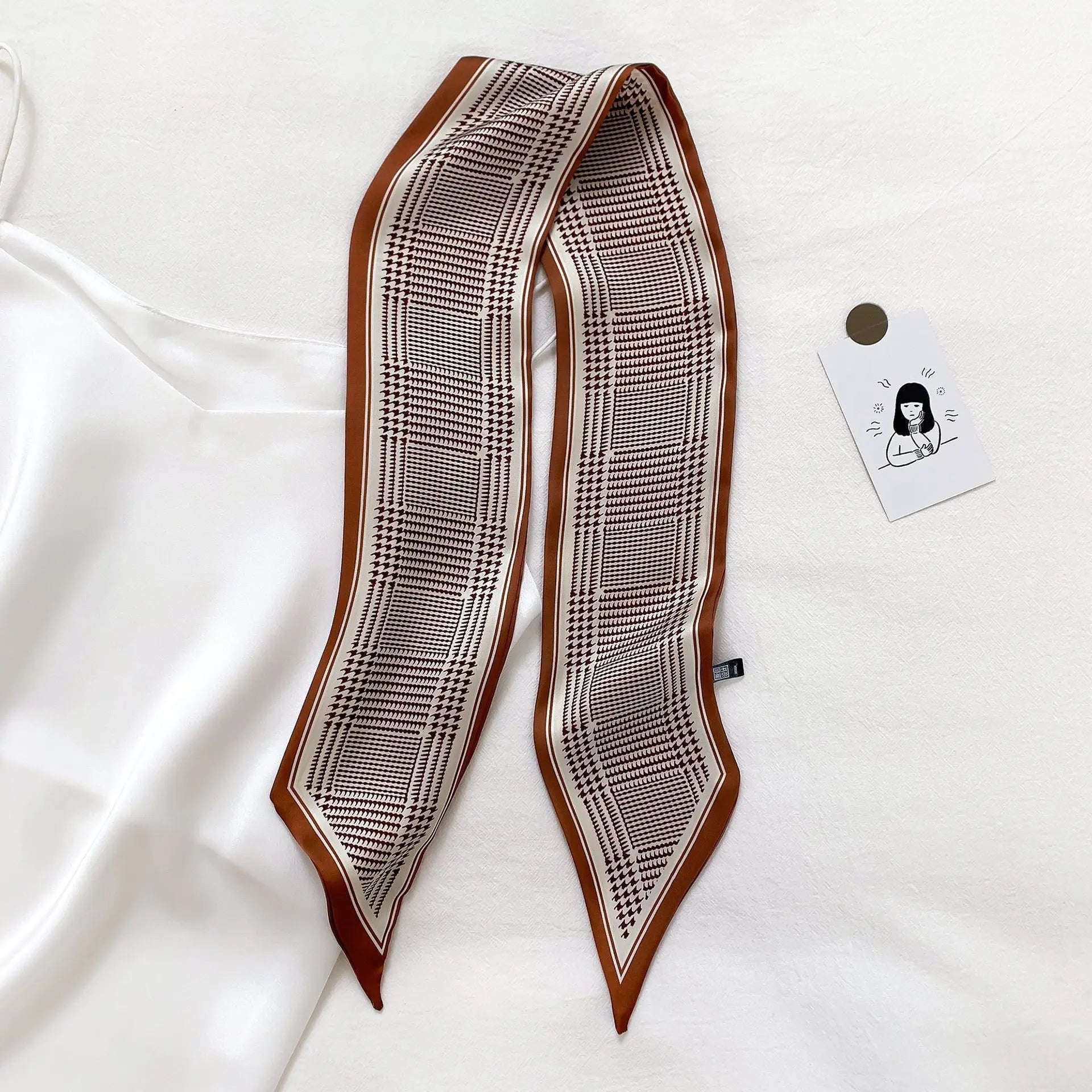 Zebra Print Silk-Feel Scarf