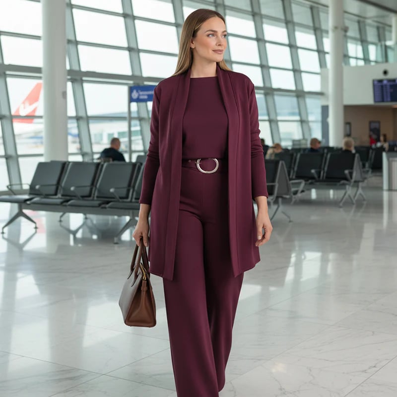 Longline Blazer Three-Piece Set