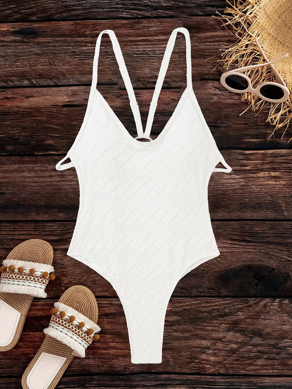 Backless One Piece Swimsuit — women's swimsuit, view 4 by Emyri
