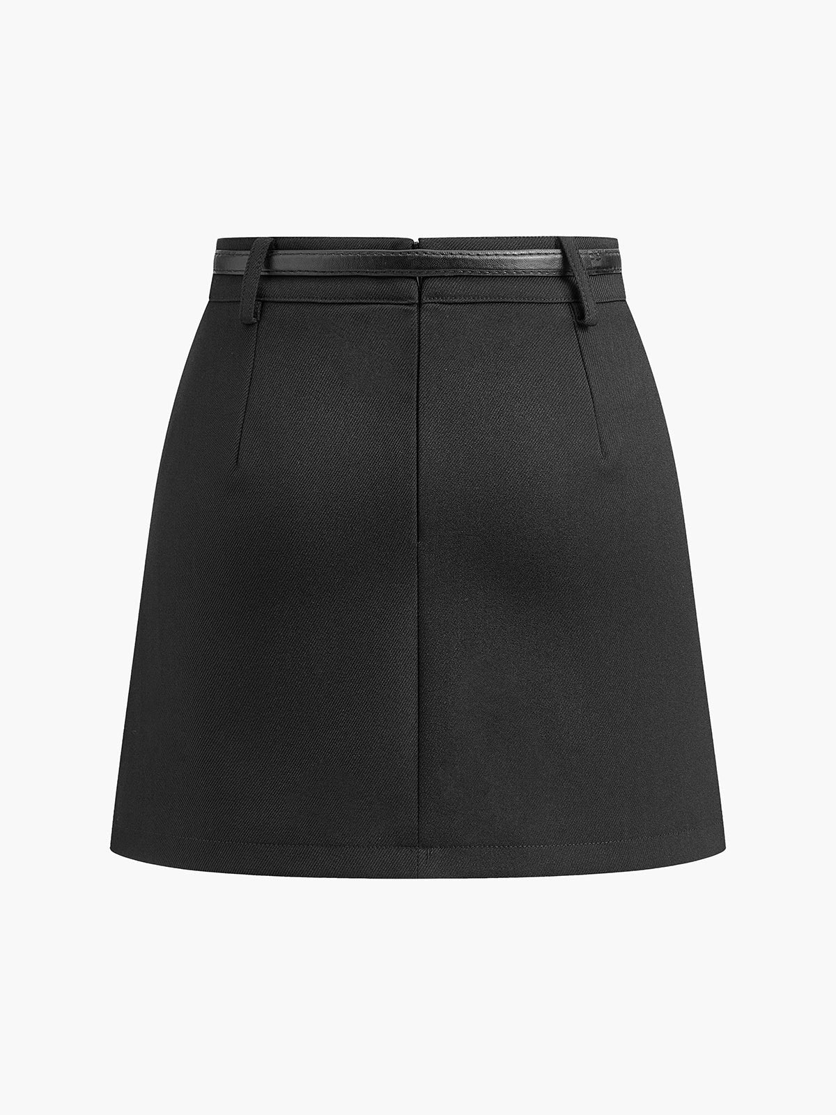 Belted Mid-Rise Mini Skirt — women's mini skirt, view 15 by Emyri