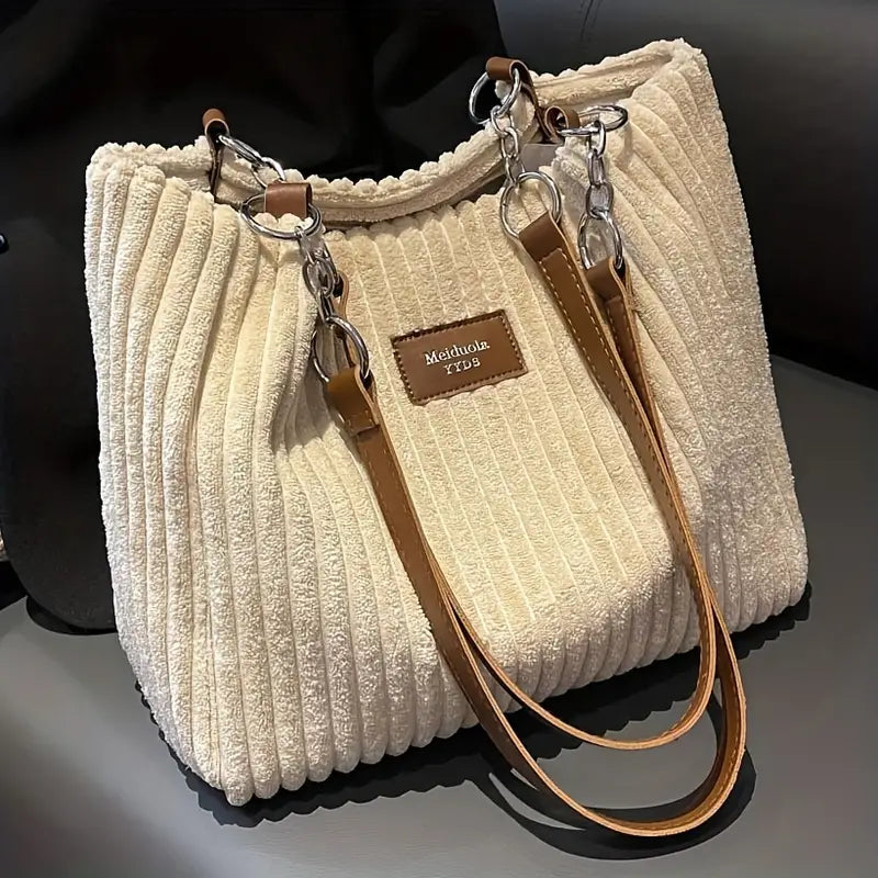 Olivia | Luxury Corduroy Tote Bag