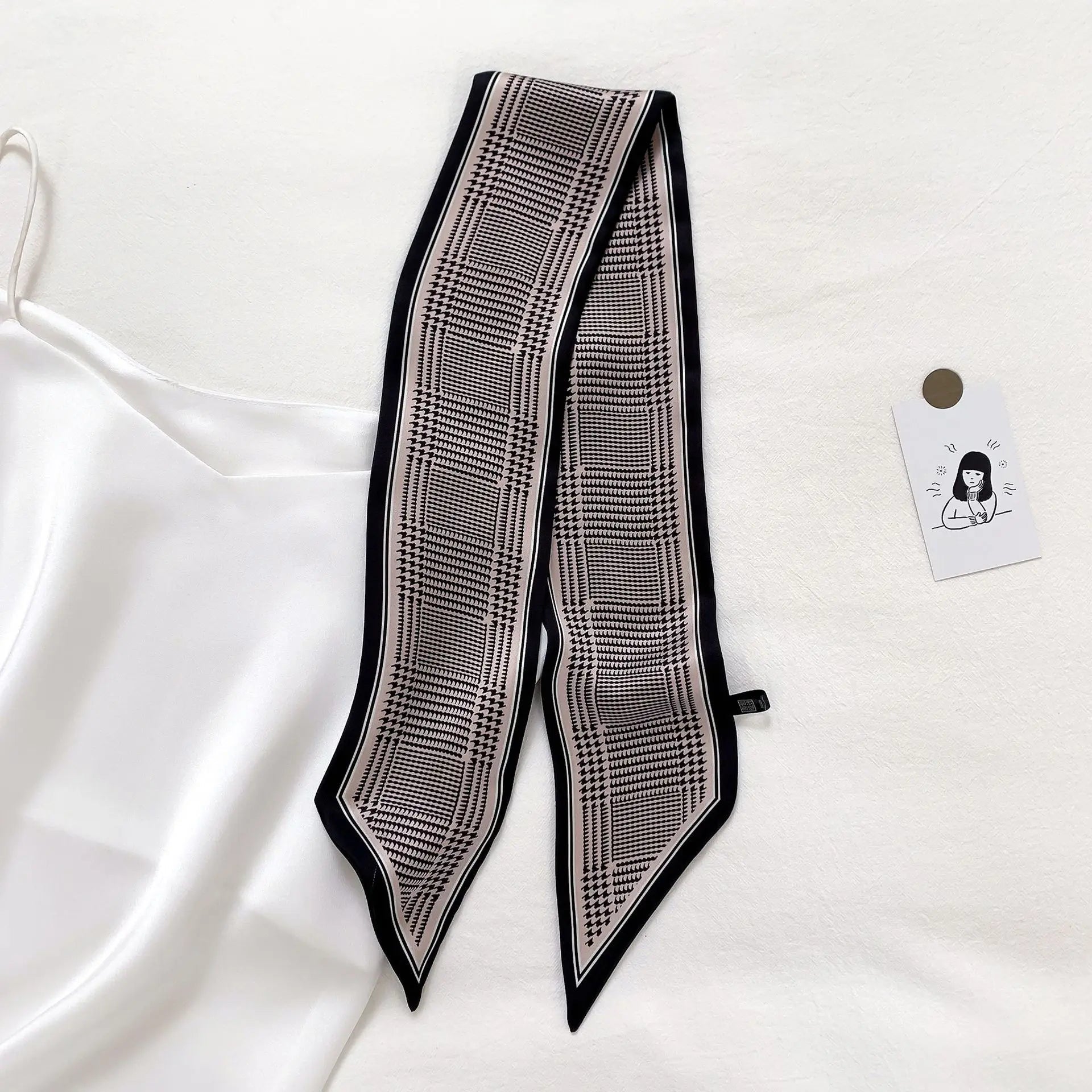 Zebra Print Silk-Feel Scarf