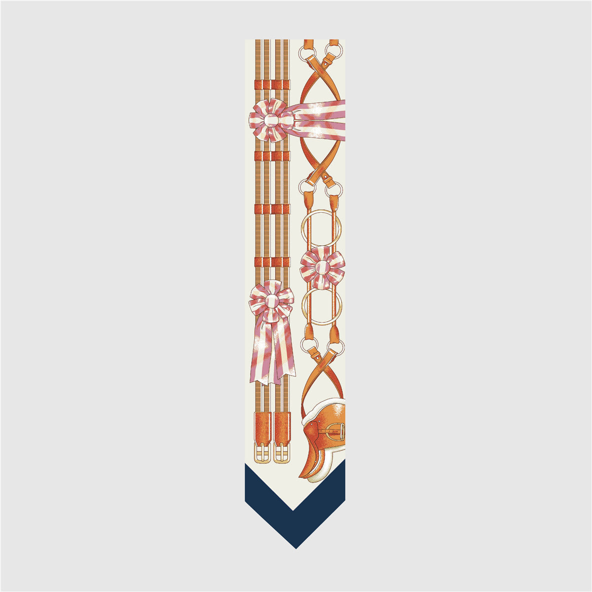 Printed Silk-Feel Skinny Scarf