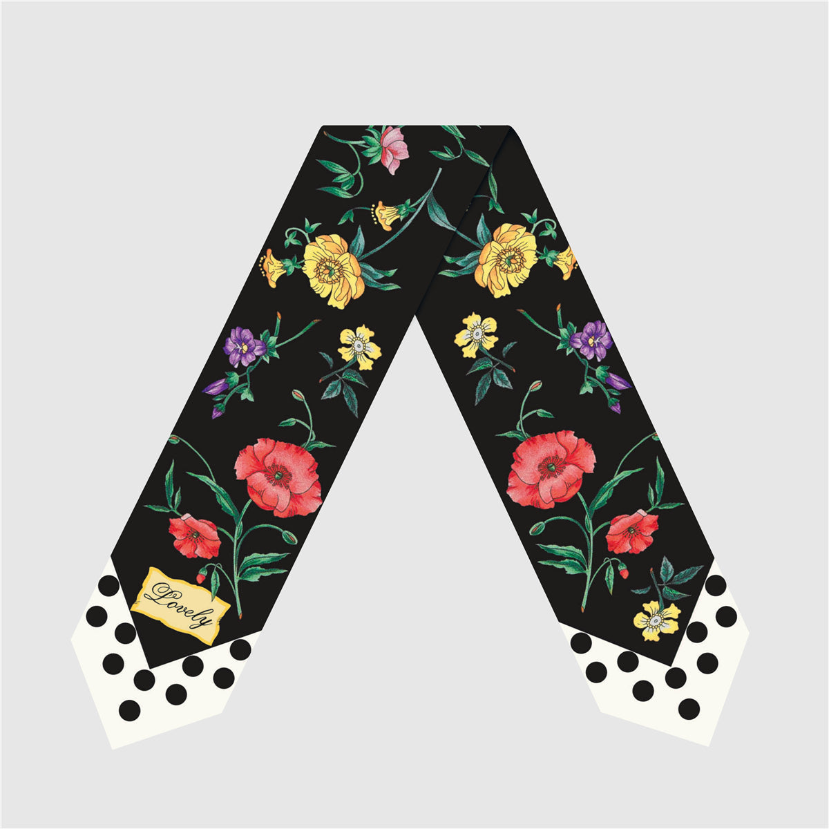 Printed Silk-Feel Skinny Scarf