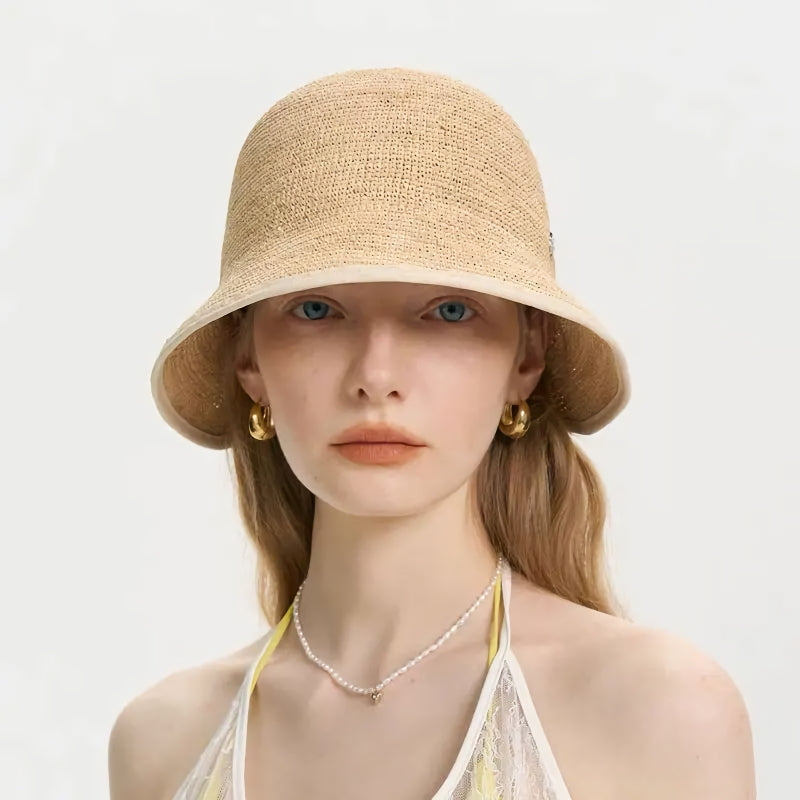Crochet Raffia Bucket Hat — women's bucket hat by Emyri